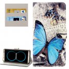 For Galaxy S8 Butterfly Pattern Flip Leather Case with Holder, Card Slots & Wallet