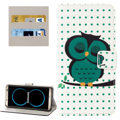 For Galaxy S8 Owl Pattern Flip Leather Case with Holder, Card Slots & Wallet