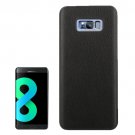 For Galaxy S8 Black Litchi Texture Paste Skin PU Leather + PC Case