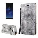 For Galaxy S8 3D Dandelion Magnetic Adsorption Leather Case with Holder & Card Slots