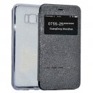 For Galaxy S8 Grey Cross Texture Electroplating Soft TPU Case with Press Key