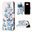 For Galaxy S8 Butterfly Pattern Leather Case with Card Slots, Holder & Wallet