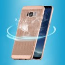 For Galaxy S8 Gold Lightweight Breathable Full Coverage PC Shockproof Case