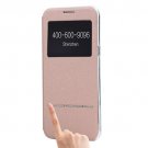 For Galaxy S8+ Rose Frosted Leather Case with Call Display ID ,SlideUnlock Slip & Holder