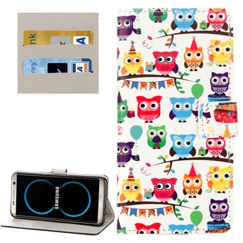 For Galaxy S8+ Cartoon Pattern Flip Leather Case with Holder, Card Slots & Wallet