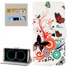 For Galaxy S8+ Flowers Pattern Flip Leather Case with Holder, Card Slots & Wallet