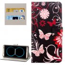 For Galaxy S8+ Butterflies Pattern Flip Leather Case with Holder, Card Slots & Wallet