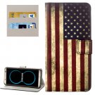 For Galaxy S8+ USA Flag Pattern Flip Leather Case with Holder, Card Slots & Wallet