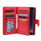 For Galaxy S8+ Red Crazy Horse Flip Leather Case with Detachable Back Case