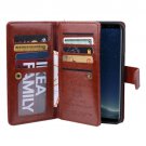 For Galaxy S8+ Brown Crazy Horse Flip Leather Case with Detachable Back Case