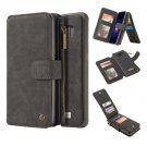 For Galaxy S8+ Black Crazy Horse Texture Flip Detachable Back Cover Leather Case