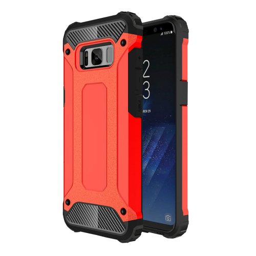 For Galaxy S8+ Red Tough Armor TPU + PC Combination Case