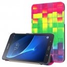 For Galaxy Tab A 7.0 Lattice Pattern Flip Leather Case with 3-folding Holder