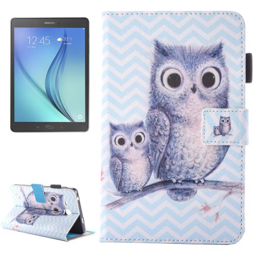 For Galaxy Tab A 7.0 Wave Owl Pattern Horizontal Flip Leather Case with Holder & Card Slots