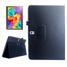 For Galaxy Tab S 10.5 Black Lichee Texture Horizontal Flip Leather Case with Holder