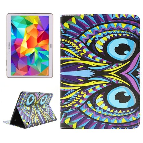 For Tab S 10.5 Owl Pattern 2 Side Print Leather Case with Holder, Card Slots & Wallet