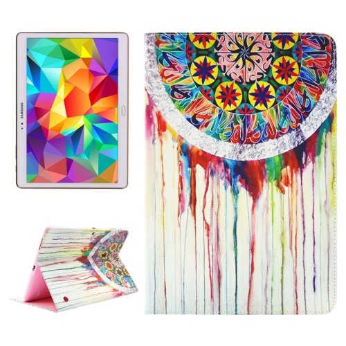 For Tab S 10.5 Windbell Pattern 2 Side Print Leather Case with Holder, Card Slots & Wallet