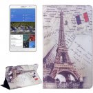 For Galaxy Tab S 8.4/T700 Eiffel Tower Pattern Flip Leather Case with Holder