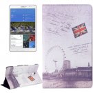 For Galaxy Tab S 8.4/T700 London Ferris Wheel Pattern Flip Leather Case with Holder