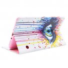For Galaxy Tab S 8.4 Eye Pattern Cross Leather Case with Holder, Card Slots & Wallet