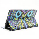 For Galaxy Tab S 8.4 Owl Pattern Cross Leather Case with Holder, Card Slots & Wallet