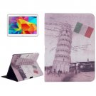 For Galaxy Tab 4 / 10.1 Tower of Pisa Pattern Leather Case with Holder