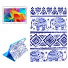 For Galaxy Tab 4 / 10.1 Elephant Pattern Horizontal Flip Leather Case with Holder