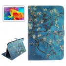 For Galaxy Tab 4 / 10.1 Plum Pattern Leather Case with Holder, Card Slots & Wallet