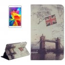 For Galaxy Tab 4 / 8.0 London Bridge Pattern Leather Case with Holder