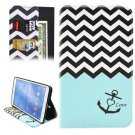 For Galaxy Tab 4 / 8.0 Anchor Pattern Leather Case with Holder, Card Slots & Wallet