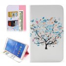 For Galaxy Tab 4 / 8.0 Tree Flower Pattern Leather Case with Holder, Card Slots & Wallet