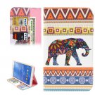 For Galaxy Tab 4 / 8.0 Elephant Pattern Leather Case with Holder, Card Slots & Wallet