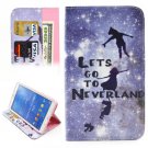 For Galaxy Tab 4 / 8.0 Neverland Pattern Leather Case with Holder, Card Slots & Wallet