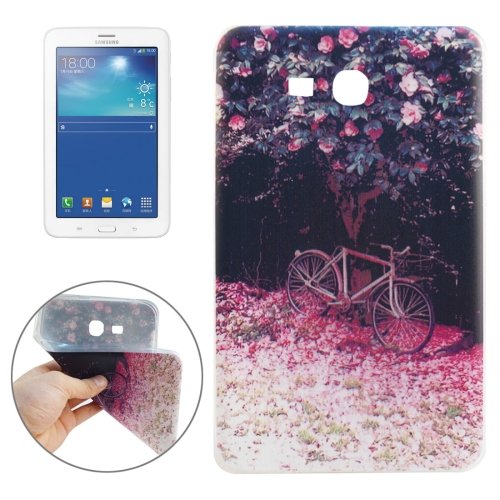 For Galaxy Tab 3 Lite 7.0 Bicycle Pattern TPU Protective Case