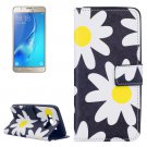 For Galaxy J5 (2016) Daisy Pattern Leather Case with Holder, Card Slots & Wallet