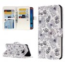 For Galaxy J5 (2016) Flowers Pattern Flip Leather Case with 9 Card Slots, Wallet & Holder