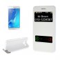 For Galaxy J5 (2016) Oracle TPU + PU Leather Case with Caller ID Window & Holder - # Colors