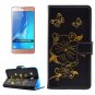 For Galaxy J5 (2016) Bronzing Butterfly Leather Case with Holder, Card Slots & Wallet - # Colors
