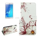 For Galaxy J5 (2016) Buds Pattern Flip Leather Case with Holder, Card Slots & Wallet