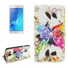For Galaxy J5 (2016) Crystal Pattern Flip Leather Case with Holder, Card Slots & Wallet