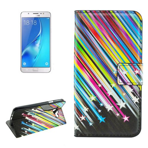 For Galaxy J5 (2016) Meteor Pattern Flip Leather Case with Holder, Card Slots & Wallet