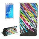 For Galaxy J5 (2016) Meteor Pattern Flip Leather Case with Holder, Card Slots & Wallet