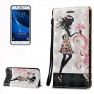 For Galaxy J5 (2016) 3D Relief Fairy Pattern Leather Case with Holder, Card Slots & Lanyard