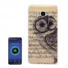 For Galaxy J5 (2016) Owl Music Score Pattern Soft TPU Protective Case Back Cover