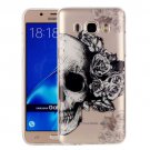For Galaxy J7 (2016) Skull Pattern IMD Workmanship Soft TPU Protective Case