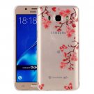 For Galaxy J7 (2016) Leaves Pattern IMD Workmanship Soft TPU Protective Case