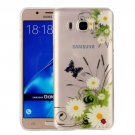 For Galaxy J7 (2016) Chrysanthemum Pattern IMD Workmanship Soft TPU Protective Case
