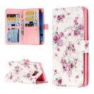 For Galaxy J7 (2016) Rose Flip Leather Case with 9 Card Slots, Wallet & Holder