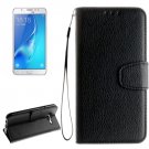 For Galaxy J7 (2016) Litchi Leather Case with Card Slots, Wallet & Photo Frame - # Colors
