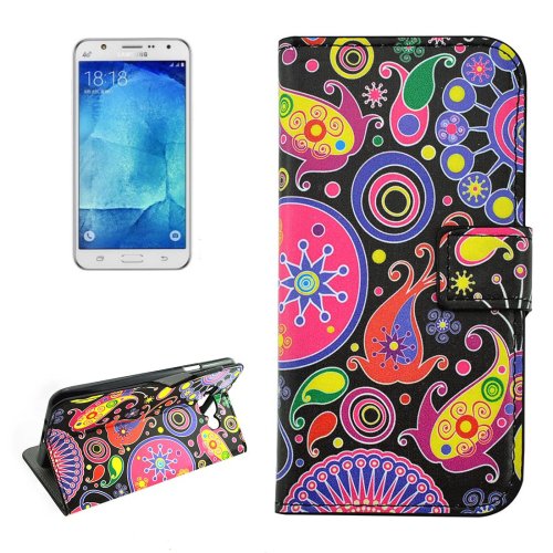 For Galaxy J7 (2016) Acaleph Pattern Flip Leather Case with Holder, Card Slots & Wallet